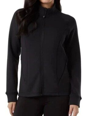 NWOT 32 Degrees Heat Women's M Black Full-Zip Active Sweatshirt